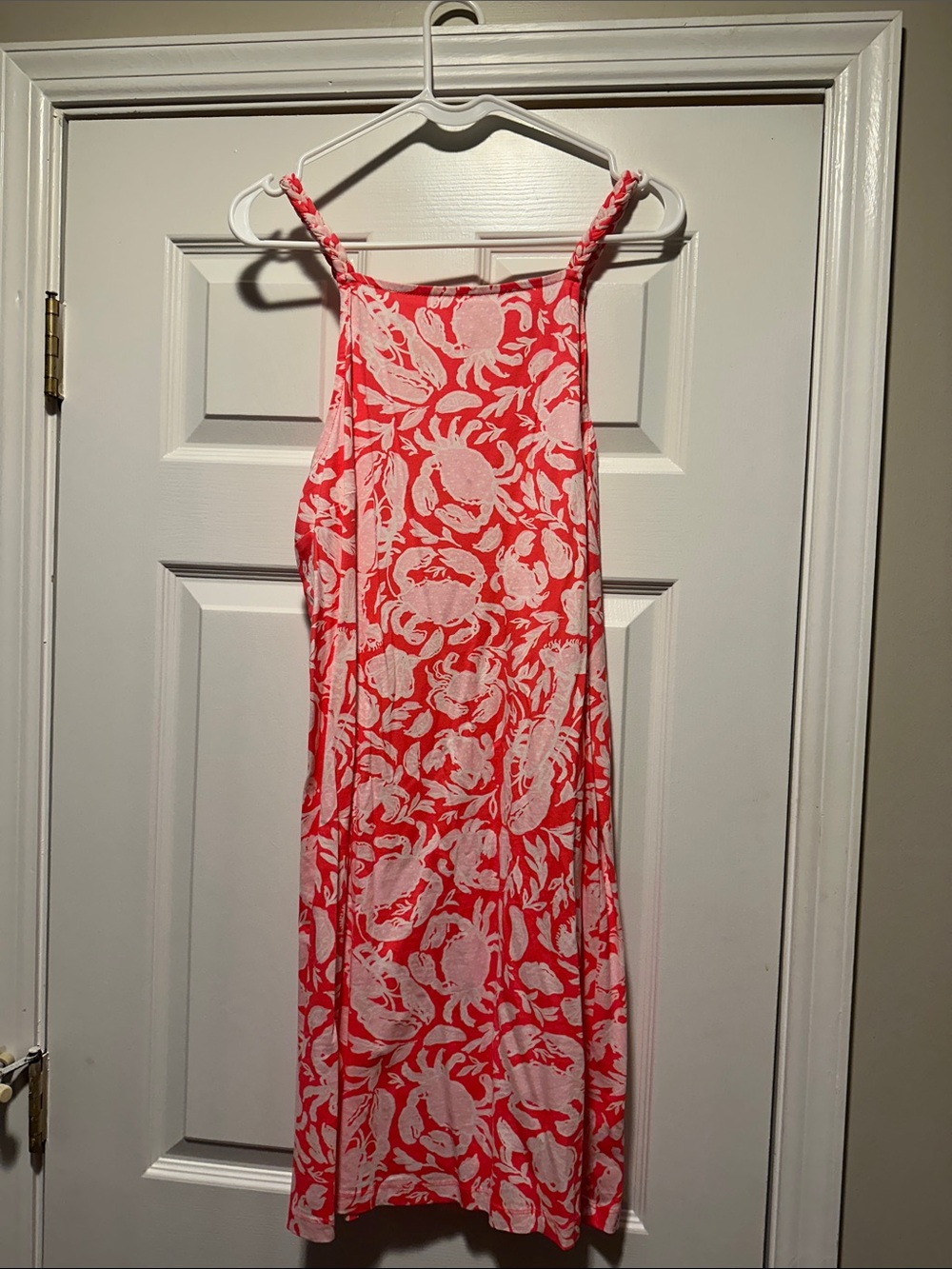 Lilly Pulitzer Pink and White Crab-Print Sundress